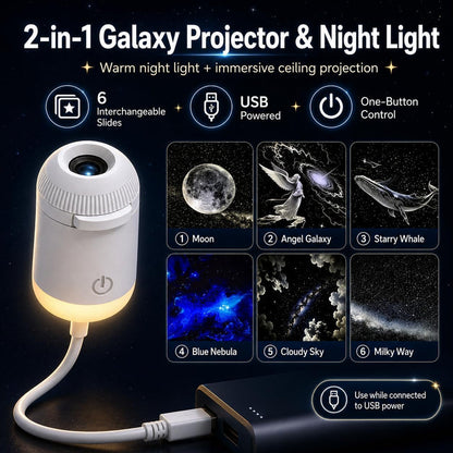 2-in-1 Galaxy Projector & Night Light | Fast FREE UAE Delivery in 1–3 Days